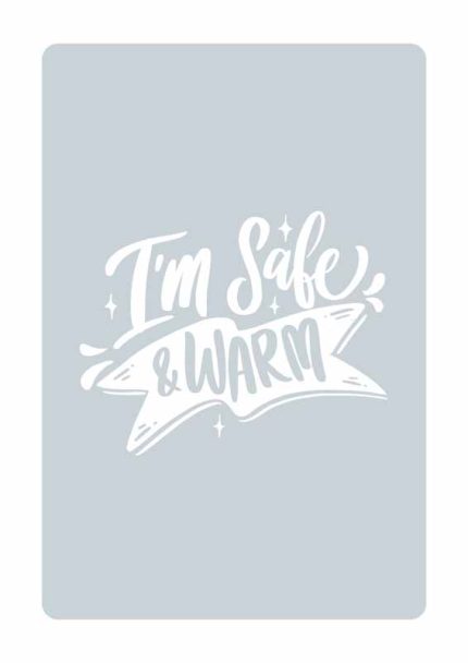 Positive Affirmation: I'm Safe & Warm Wall Art Mindfulness Wall Art Poster