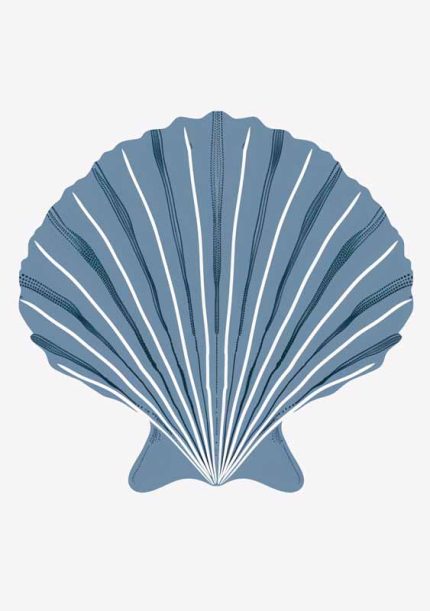 Simple Drawing   Cadet Blue Wall Art Metal Aluminum Print