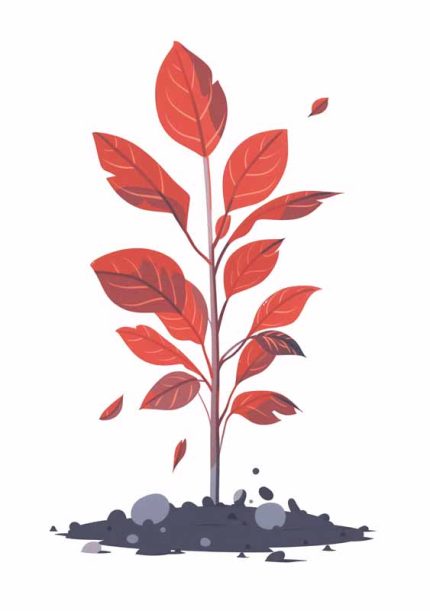 Simple Drawing Indian Red AI Print Wall Art Poster