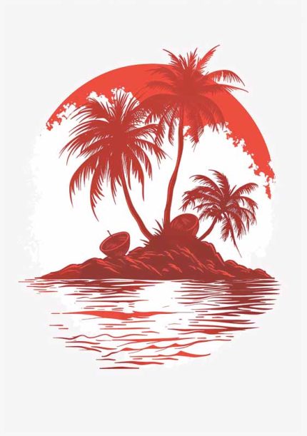 Simple Drawing   Indian Red Wall Art Metal Aluminum Print