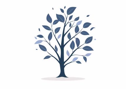 Simple Drawing navy blue AI Print Wall Art Poster