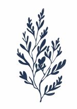 Simple Drawing   navy blue Wall Art Metal Aluminum Print