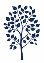 Simple Drawing   navy blue Wall Art Metal Aluminum Print
