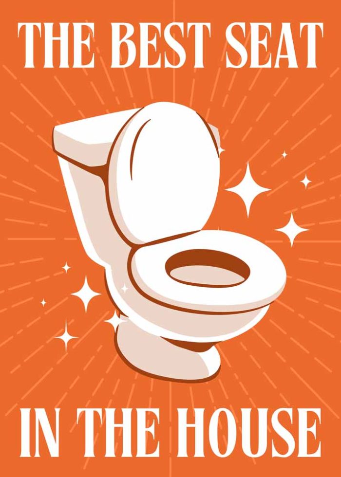 Toilet Humor Trendy Colorful Print Wall Art Poster - Image 1