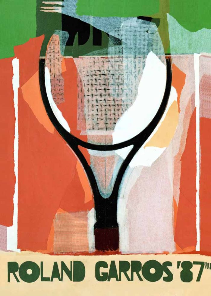 Roland Garros 1987 Tournament Trendy Colorful Print Wall Art Poster - Image 1