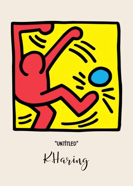 Keith Haring "Untitled" - Pop Art Print Trendy Colorful Print Wall Art Poster