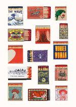 Charming Vintage Matchbox Art Print for Nostalgic Decor, Collection of Matchboxes Poster Wall Art