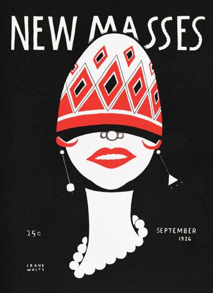1926 New Masses Cover Art, Vintage Magazine Poster, Art Deco Illustration Poster Wall Art Aluminum Print
