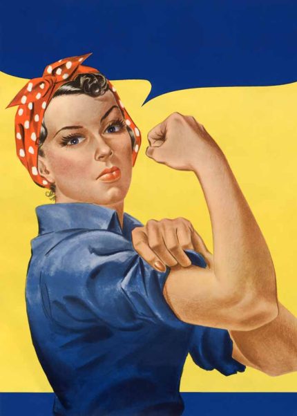 We Can Do It! Trendy Colorful Poster Wall Art Aluminum Print