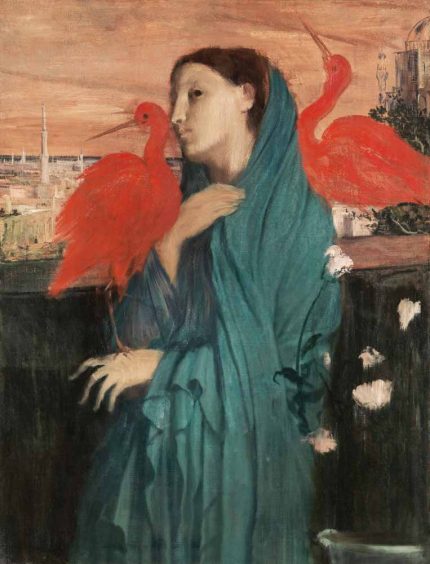 Young Woman with Ibis by Puvis de Chavannes - Symbolist Painting Poster Wall Art Aluminum Print