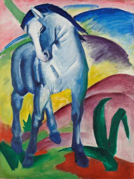 Little Blue Horse by Franz Marc - German Expressionist Art Poster Wall Art Aluminum Print