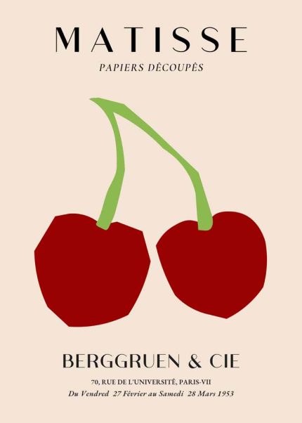 Matisse Papiers Découpés Exhibition Poster - Berggruen & Cie 1953 Poster Wall Art