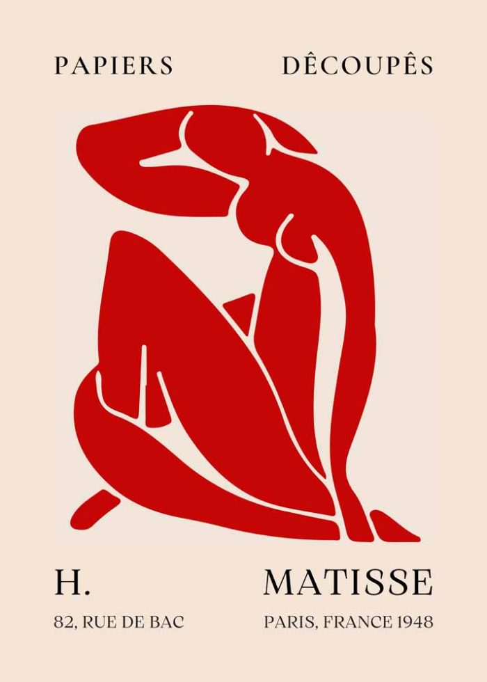 Matisse Reclining Nude - Papiers Découpés - 1948 Poster Poster Wall Art - Image 1