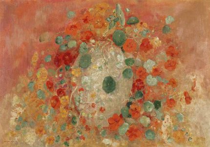 Nasturtiums by Odilon Redon - Floral Still Life Painting Poster Wall Art