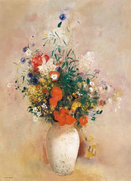 Vase of Flowers by Odilon Redon Art Print, Symbolism, Floral Still Life, Impressionist Influence, Fine Art Poster Wall Art