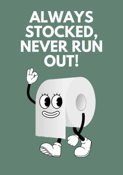 Always Stock Never Run out Trendy Colorful Poster Wall Art Aluminum Print