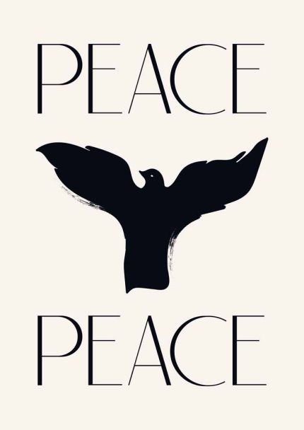 Peace Trendy Colorful Poster Wall Art