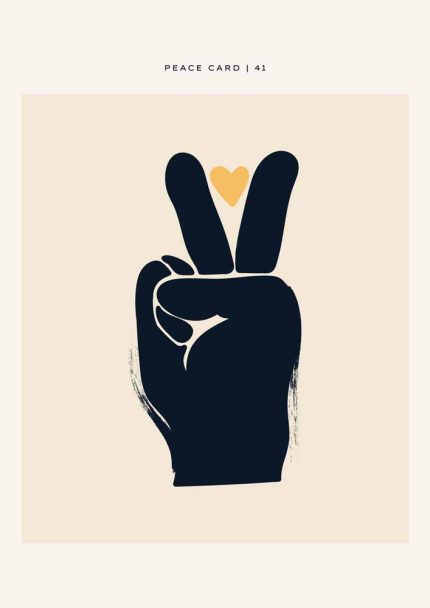 Peace Sign Trendy Colorful Poster Wall Art
