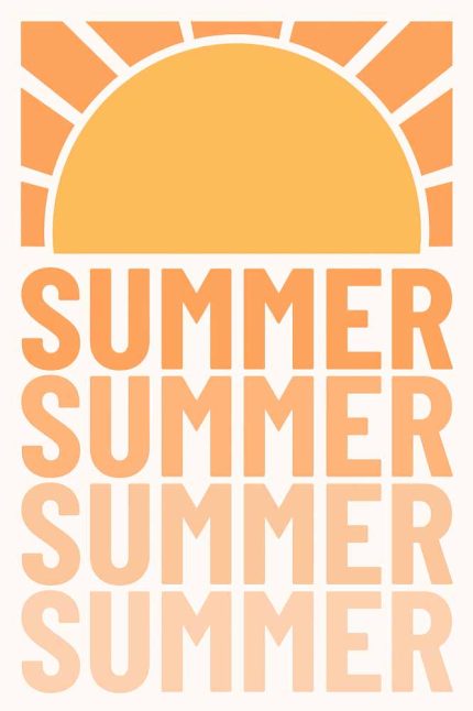 Title: Summer Sun Graphic Poster, Summertime Typography Art Print, Summer Vibes Decor Poster Wall Art