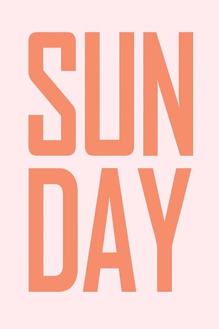 Sunday Trendy Colorful Poster Wall Art