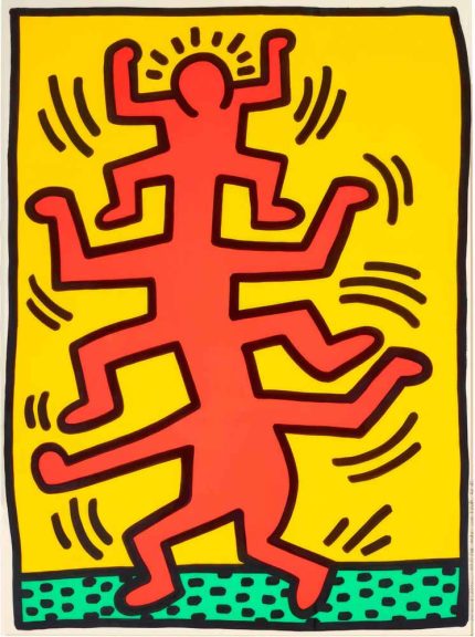 Keith Haring - Growing - Pop Art Print Poster Wall Art