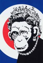 Quirky Queen Monkey Trendy Colorful Poster Wall Art