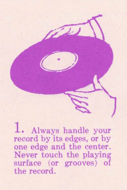 How to Handle Vinyl Records Poster, Record Care Guide, Vintage Music Poster, Turntable Etiquette, Music Lover Gift