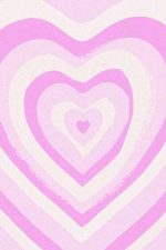 Pink Heart Tunnel Art Print, Gradient Heart Pattern, Love Heart Poster, Pastel Pink Decor, Girly Wall Art Trendy Colorful Poster Wall Art