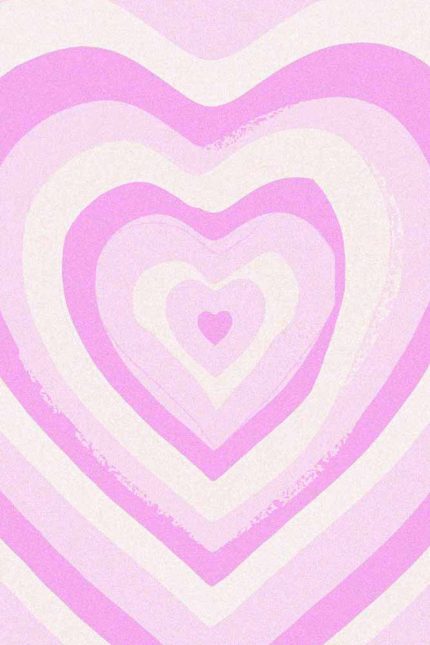 Pink Heart Tunnel Art Print, Gradient Heart Pattern, Love Heart Poster, Pastel Pink Decor, Girly Wall Art Trendy Colorful Poster Wall Art