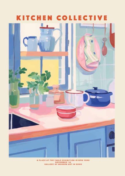 Eclectic Trendy Colorful Wall Art Poster