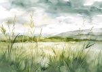Wildgrass Field Wall Art Metal Aluminum Print