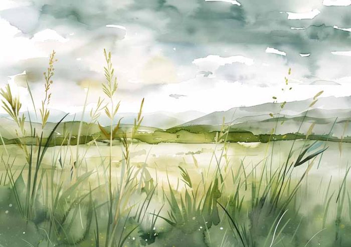 Wildgrass Field Wall Art Metal Aluminum Print - Image 1
