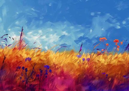 Wildgrass Field AI Print Wall Art Poster