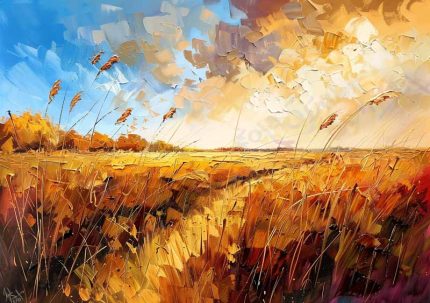 Wildgrass Field AI Print Wall Art Poster
