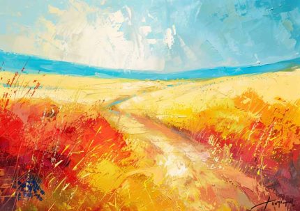 Wildgrass Field Wall Art Metal Aluminum Print