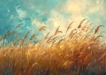 Wildgrass Field Wall Art Metal Aluminum Print