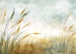 Wildgrass Field Wall Art Metal Aluminum Print