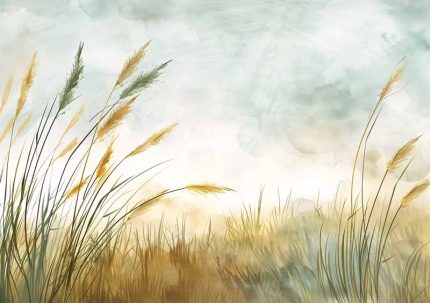 Wildgrass Field Wall Art Metal Aluminum Print