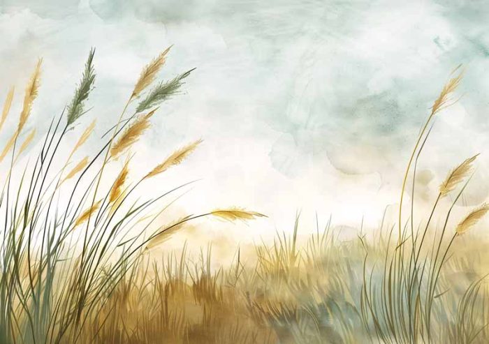 Wildgrass Field Wall Art Metal Aluminum Print - Image 1