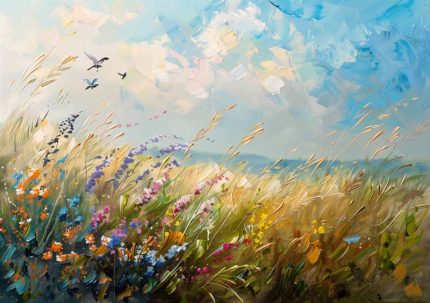 Wildgrass Field Wall Art Metal Aluminum Print