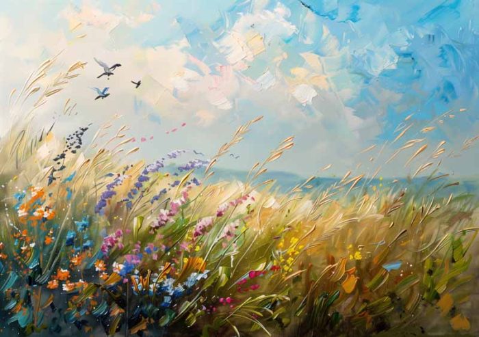 Wildgrass Field Wall Art Metal Aluminum Print - Image 1
