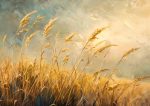 Wildgrass Field AI Print Wall Art Poster
