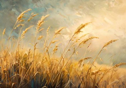 Wildgrass Field Wall Art Metal Aluminum Print