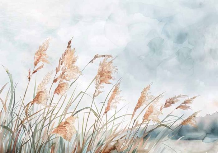 Wildgrass Field Wall Art Metal Aluminum Print - Image 1