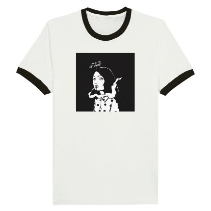 "I'm Not For Everyone" Graphic Portrait Black and White Unisex Ringer T-shirt