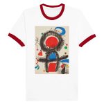 Joan Miró Style Abstract Art Print, Modern Art Poster, Colorful Abstract Painting Unisex Ringer T-shirt