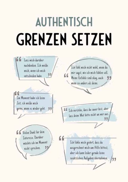grenzen setzen blau Mindfulness Digital Download Illustration Mindfulness Digital Download Illustration