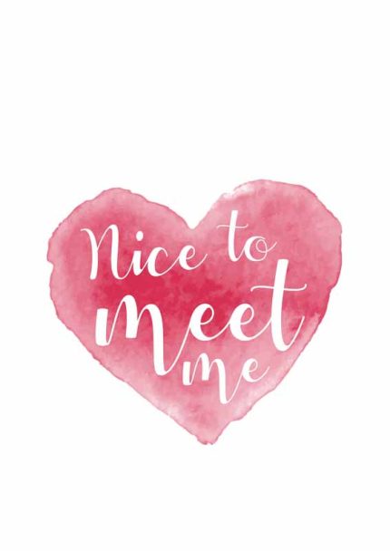 nice to meet me rot Mindfulness Digital Download Illustration Mindfulness Digital Download Illustration