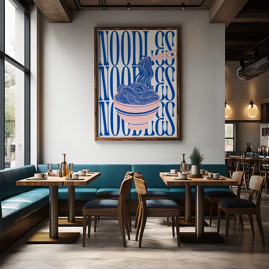 Noodles, Noodles, Noodles Kitchen Trendy Print Wall Art Poster