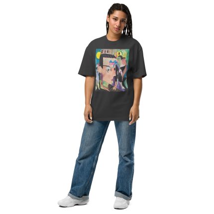 Trendy Art  Oversized faded t-shirt